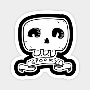 Spooky Skull Sticker